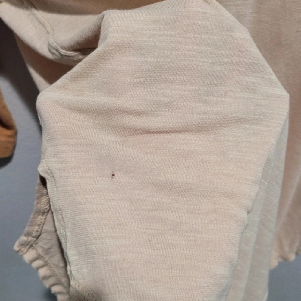 Free People We The Free Spring Bound Long Sleeve Top Small Boho Crochet Yoke Bei - Picture 7 of 12